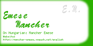 emese mancher business card